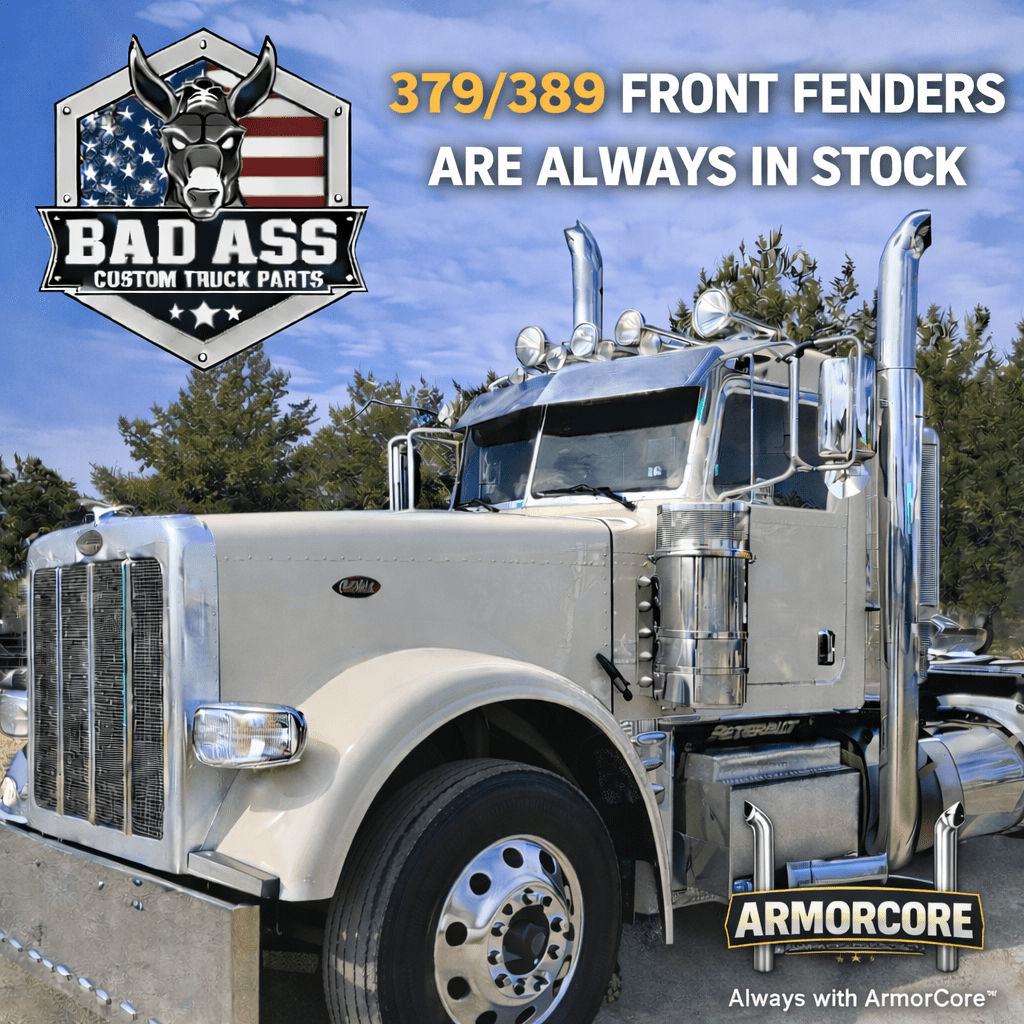 Best Front Fenders for Peterbilt 379 & 389 (Buyer’s Guide) - Bad Ass Custom Truck Parts
