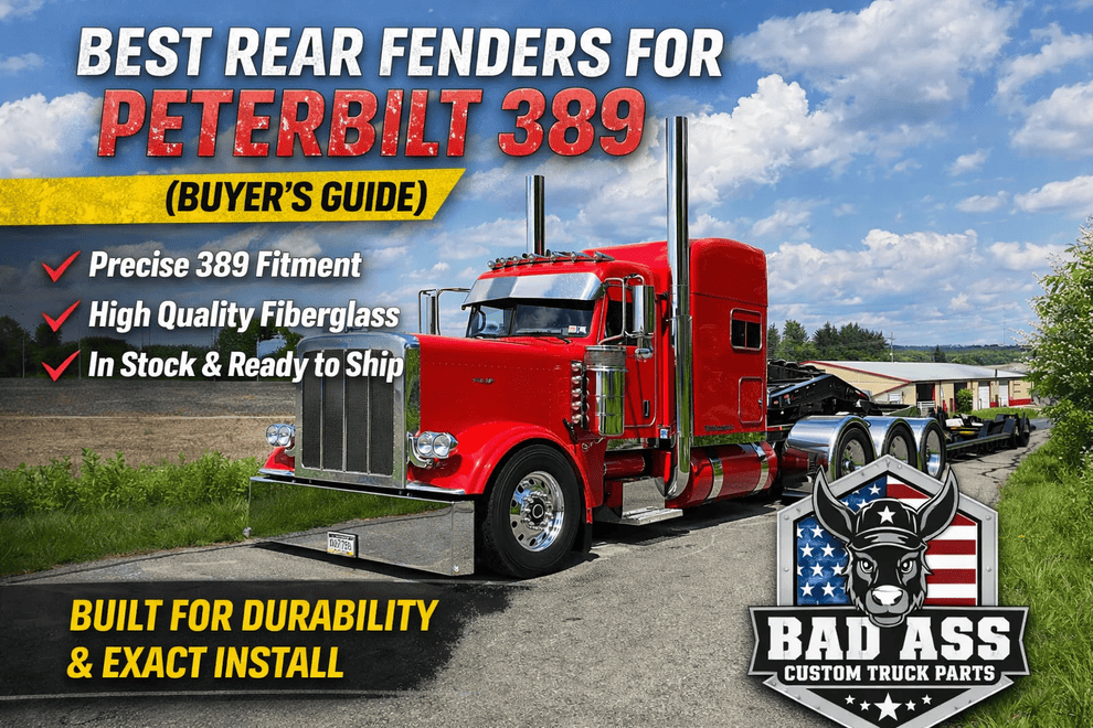 Best Rear Fenders for Peterbilt 389 (Buyer’s Guide for Fitment & Durability) - Bad Ass Custom Truck Parts