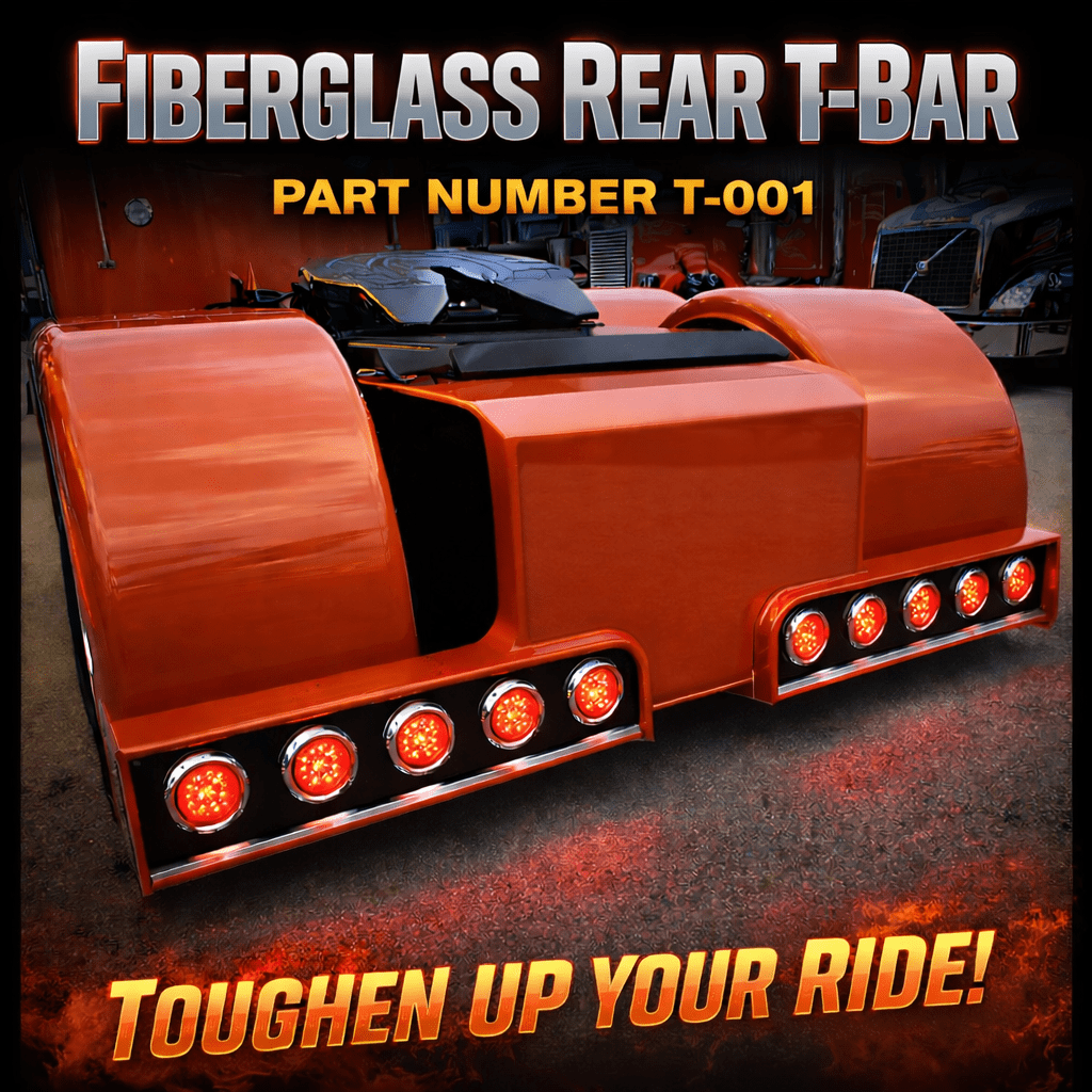 Bad Ass Fiberglass Rear T - Bar - Bad Ass Custom Truck Parts