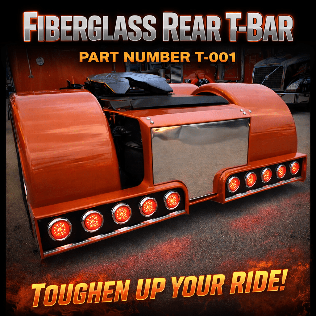 Bad Ass Fiberglass Rear T - Bar - Bad Ass Custom Truck Parts
