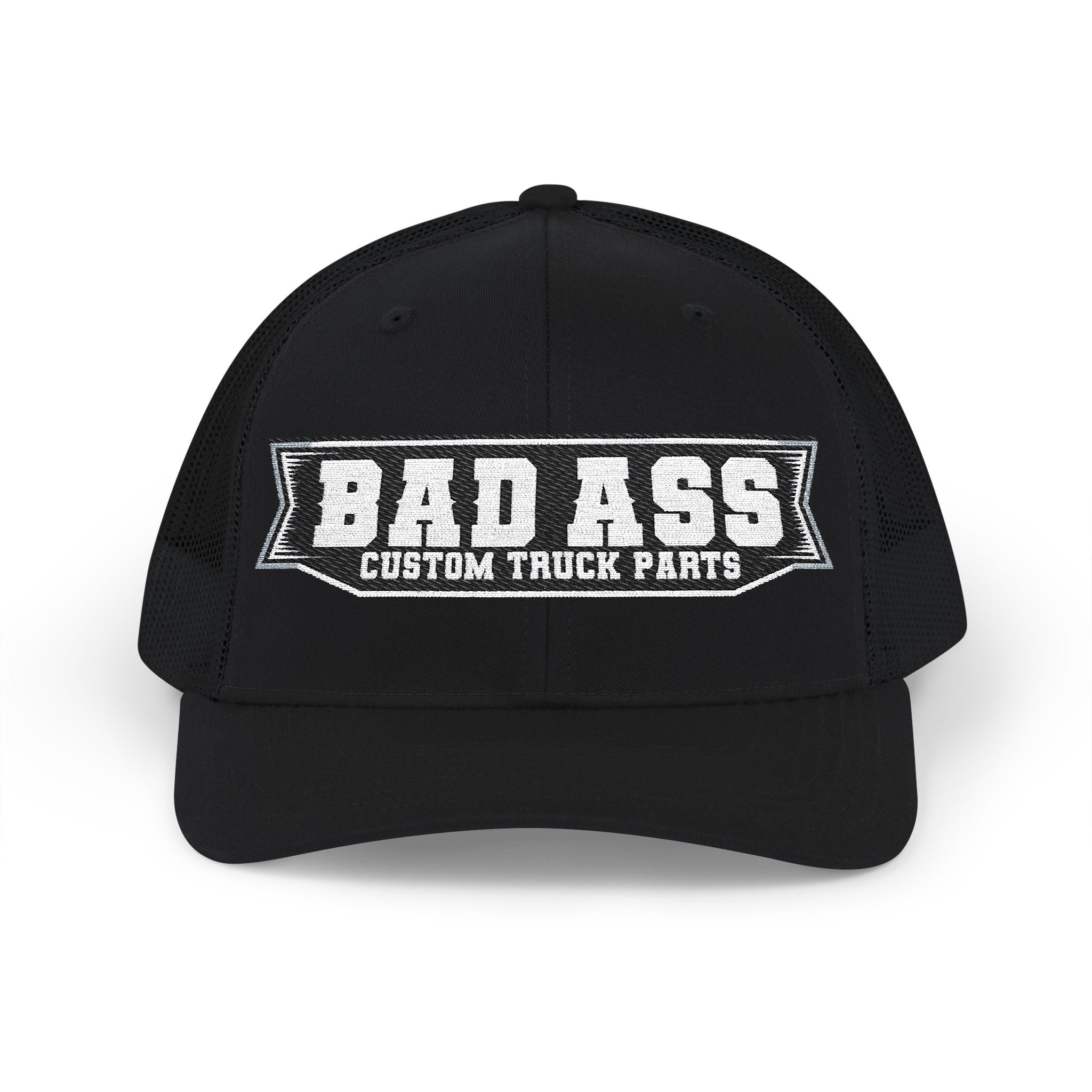 Custom Embroidered Bad Ass Snapback Trucker Cap - Bad Ass Custom Truck Parts