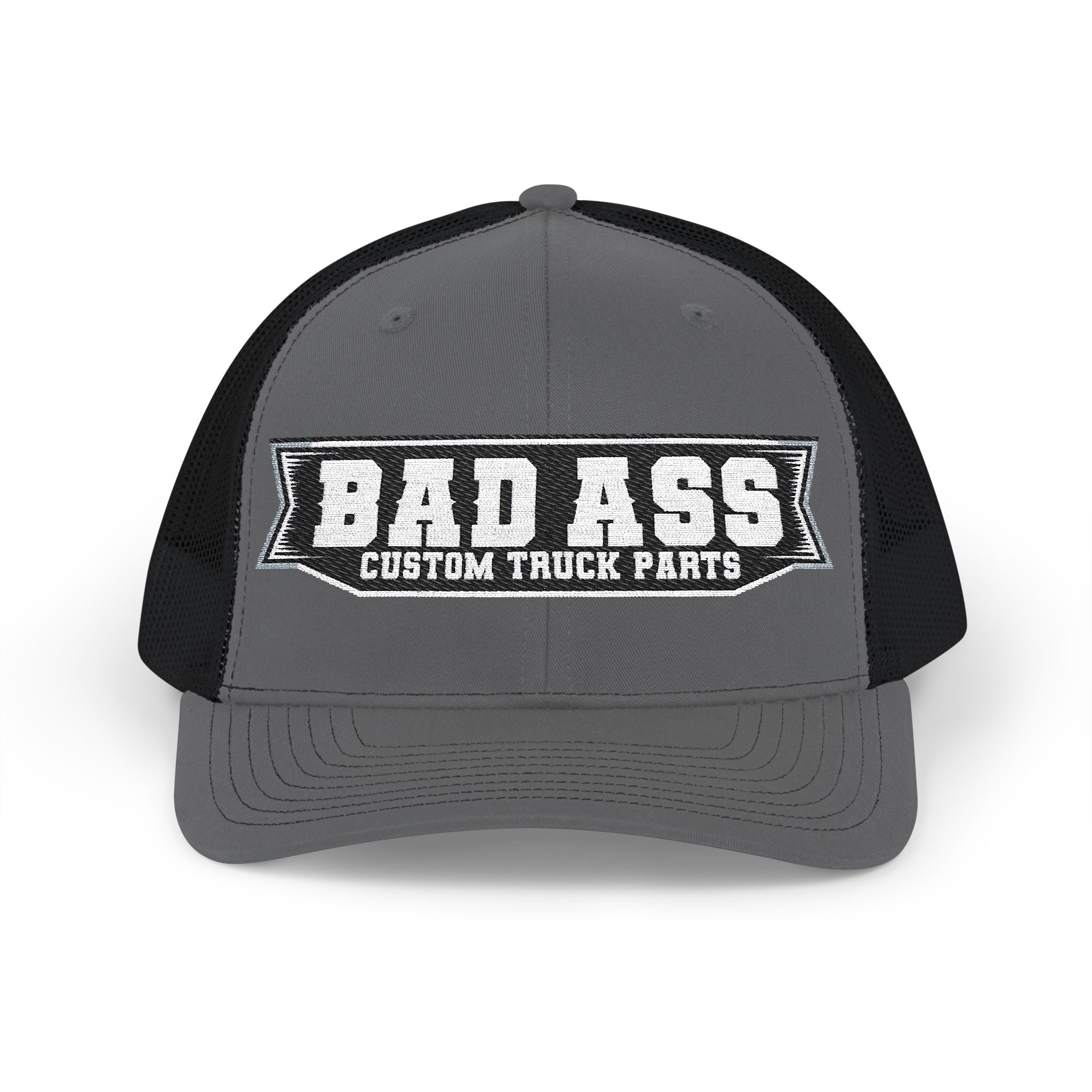 Custom Embroidered Bad Ass Snapback Trucker Cap - Bad Ass Custom Truck Parts