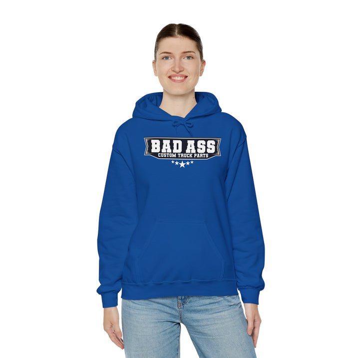 Custom Truck Parts Unisex Hoodie - Bold Graphic Design for Truck Enthusiasts - Bad Ass Custom Truck Parts