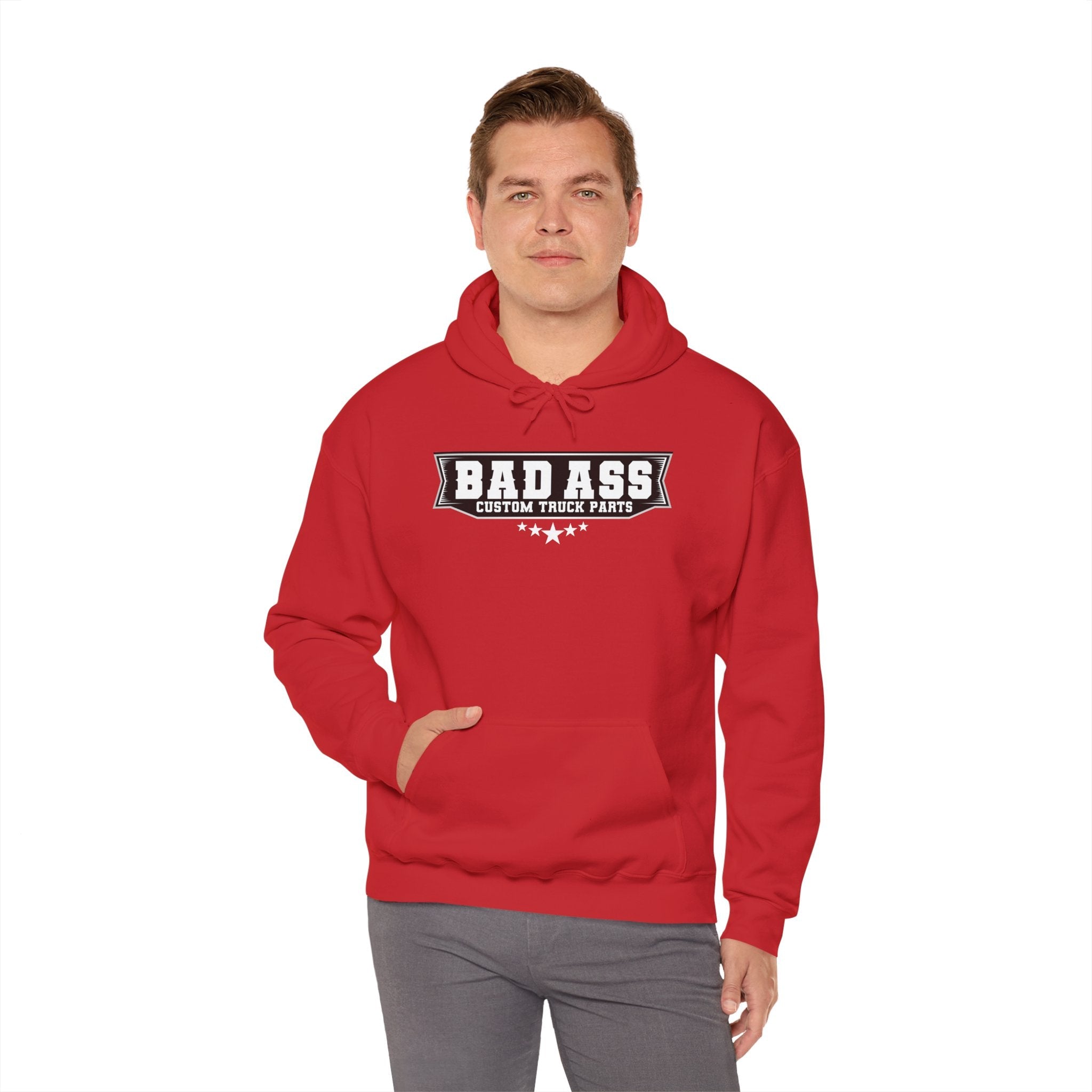 Custom Truck Parts Unisex Hoodie - Bold Graphic Design for Truck Enthusiasts - Bad Ass Custom Truck Parts