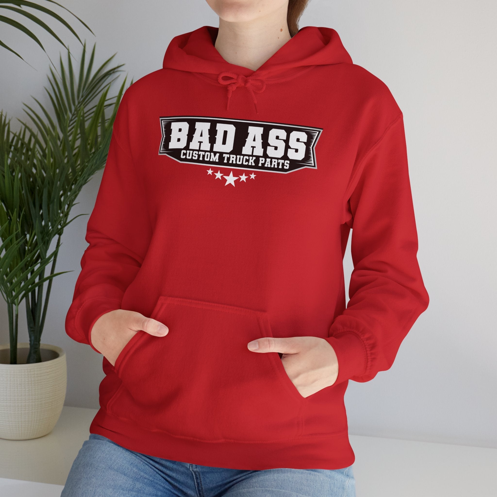 Custom Truck Parts Unisex Hoodie - Bold Graphic Design for Truck Enthusiasts - Bad Ass Custom Truck Parts