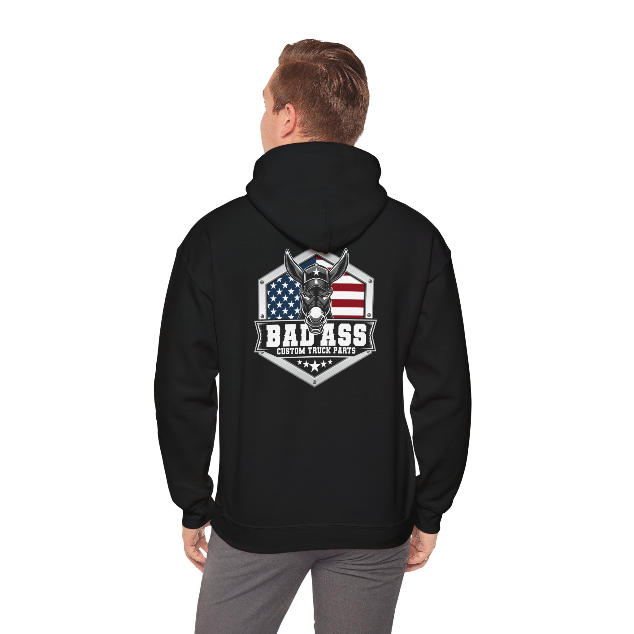 Custom Truck Parts Unisex Hoodie - Bold Graphic Design for Truck Enthusiasts - Bad Ass Custom Truck Parts