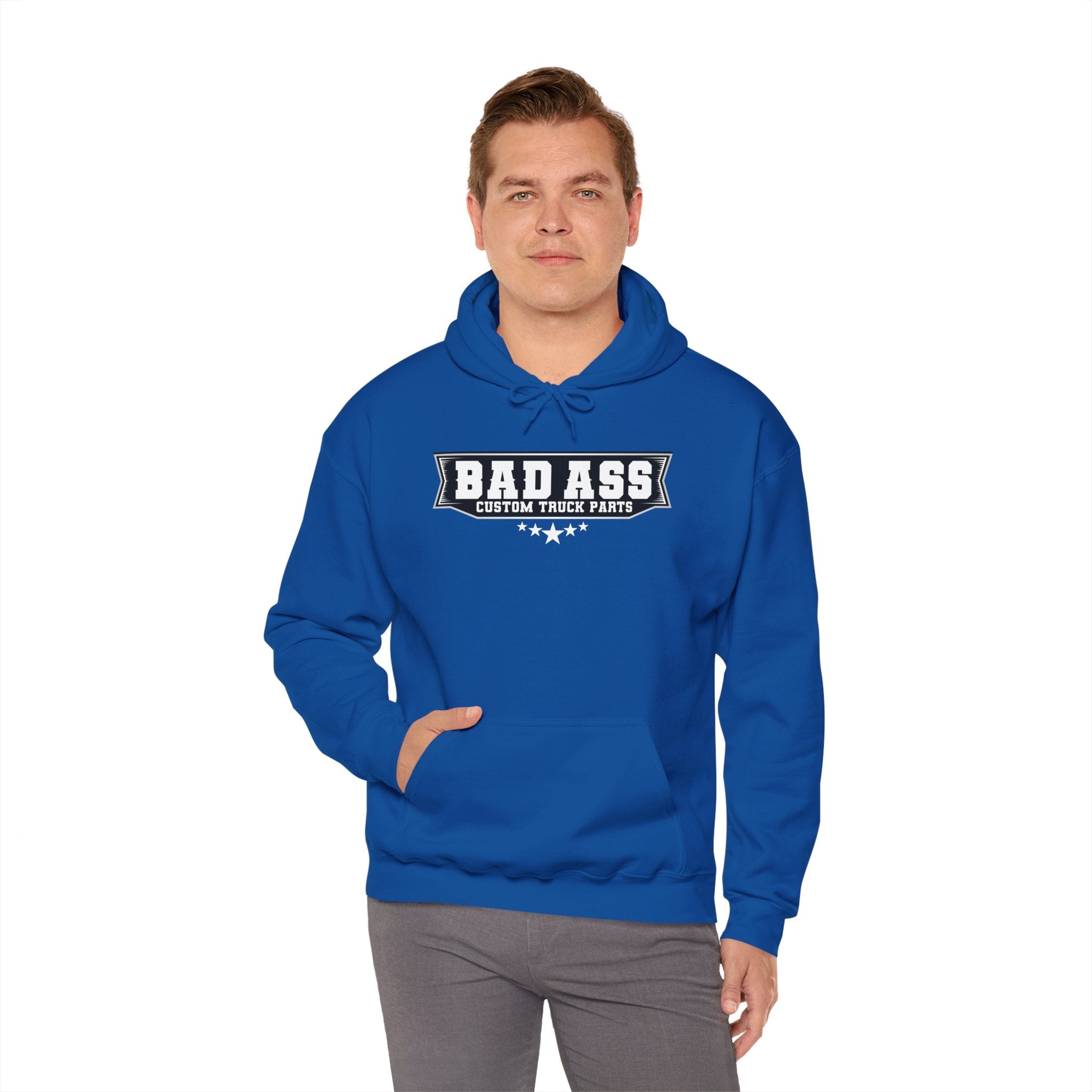 Custom Truck Parts Unisex Hoodie - Bold Graphic Design for Truck Enthusiasts - Bad Ass Custom Truck Parts