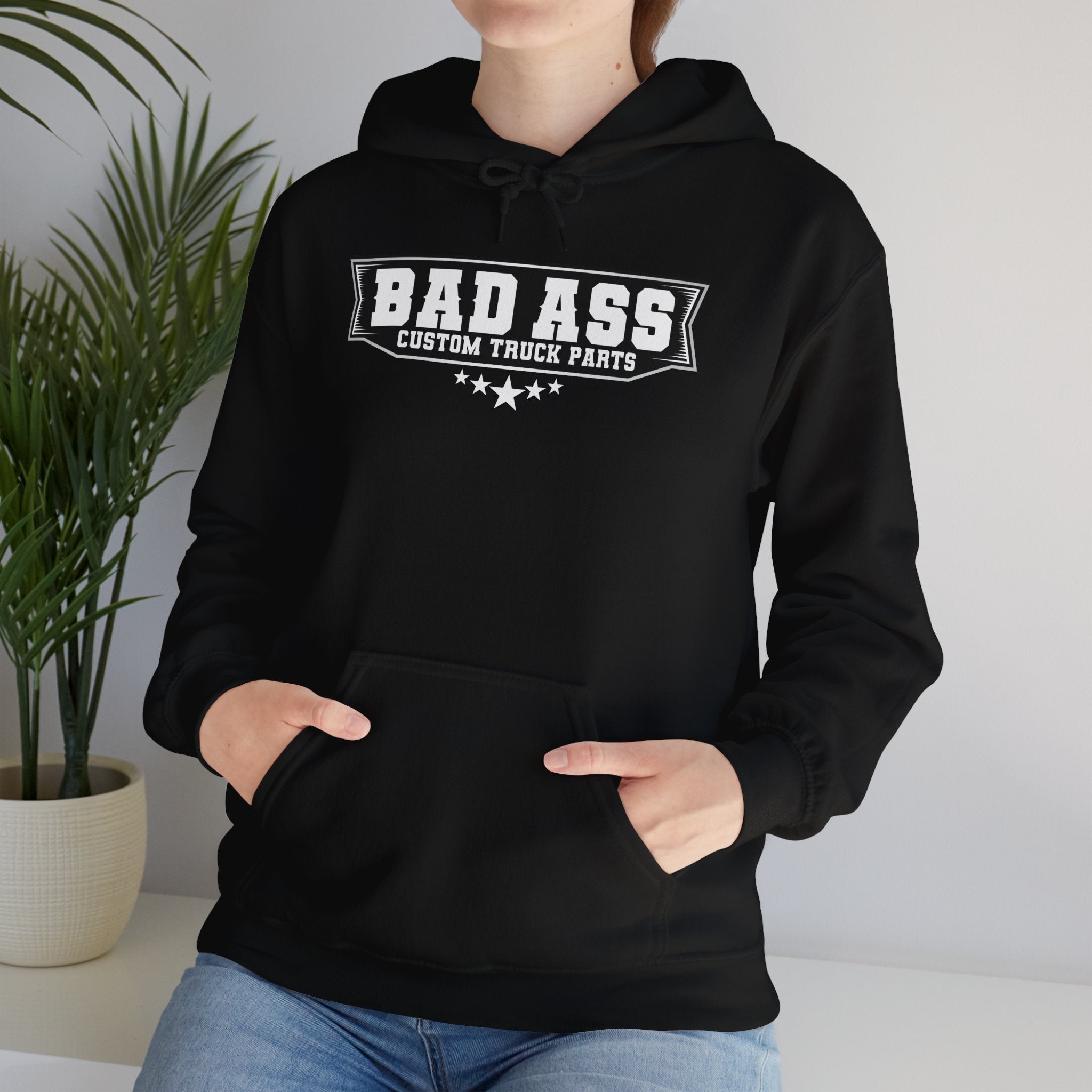 Custom Truck Parts Unisex Hoodie - Bold Graphic Design for Truck Enthusiasts - Bad Ass Custom Truck Parts