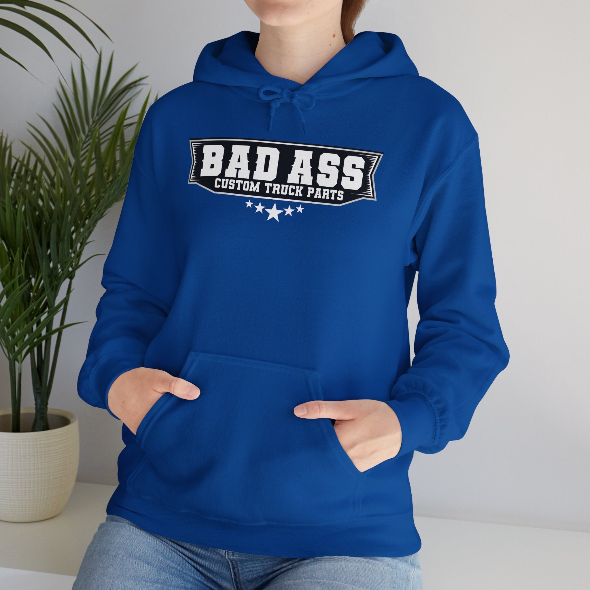 Custom Truck Parts Unisex Hoodie - Bold Graphic Design for Truck Enthusiasts - Bad Ass Custom Truck Parts