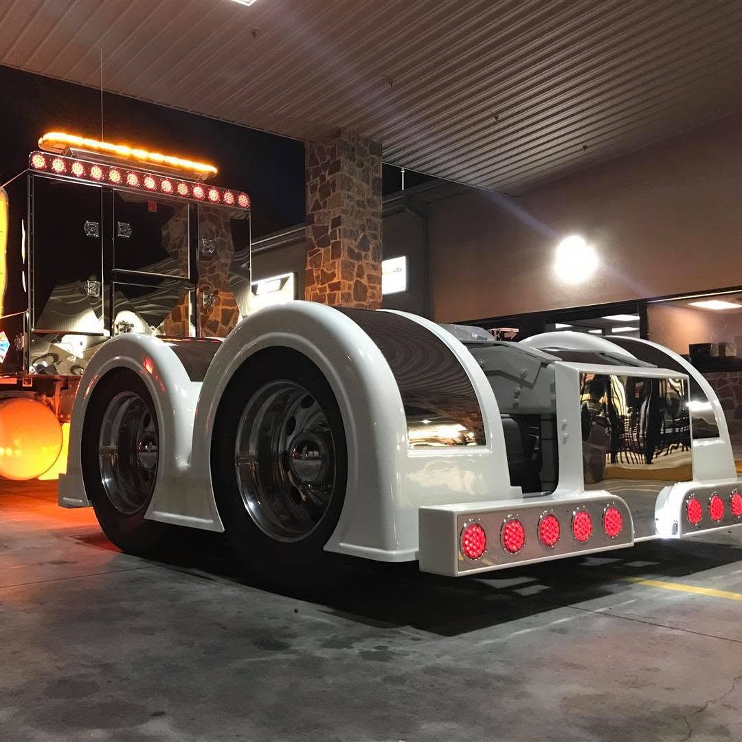 Double Hump Fender with Wide Stainless Strips - Bad Ass Custom Truck Parts