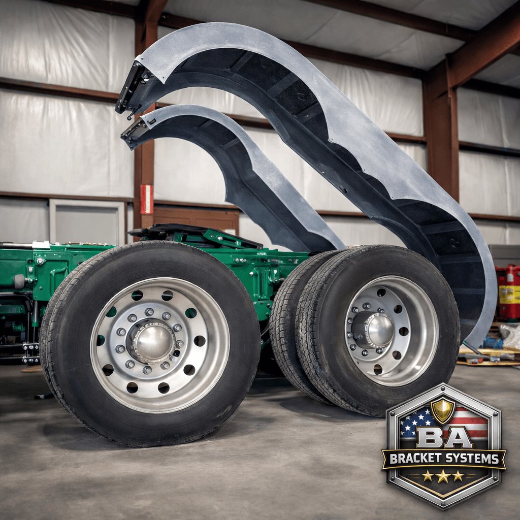 Double Hump / Full Fender Bracket Set (Flip Up) - Bad Ass Custom Truck Parts