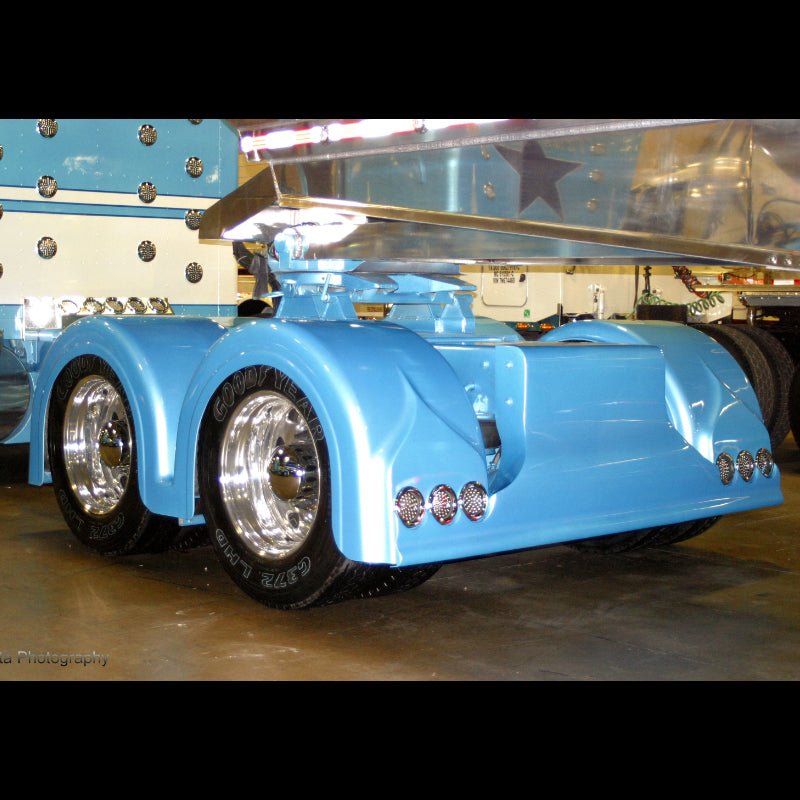 Double Hump Rear Fender Set with Light Boxes - Bad Ass Custom Truck Parts