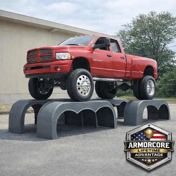 Double Hump Rear Fender Set with Light Boxes - Bad Ass Custom Truck Parts