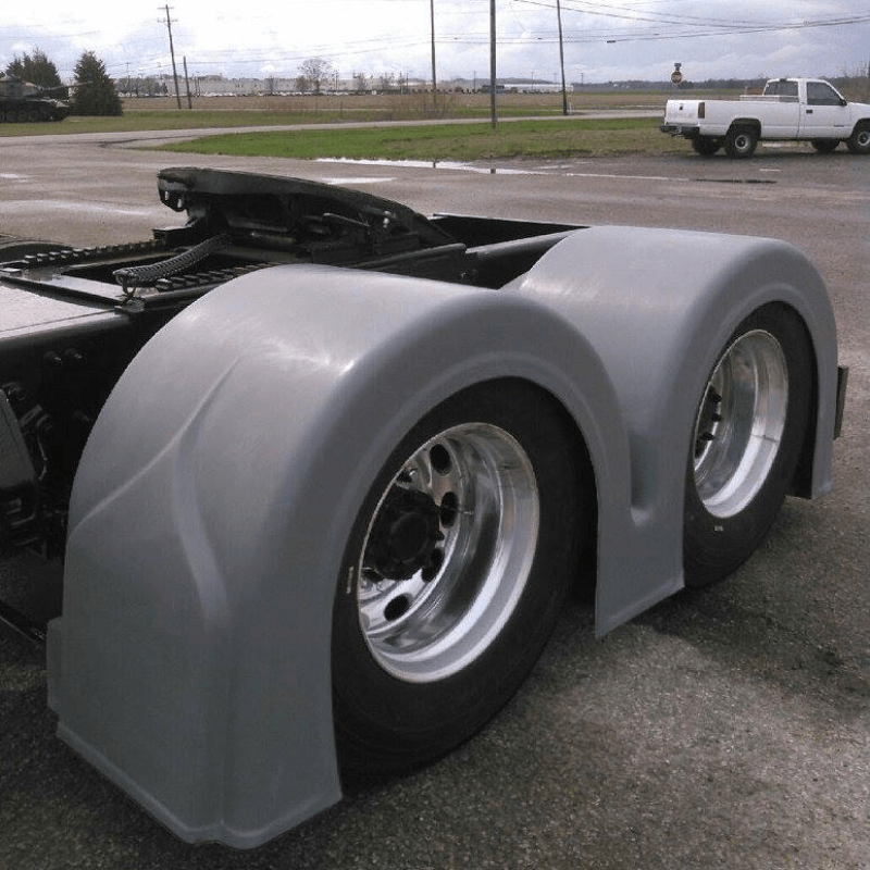 Double Hump Rear Fender Set with Light Boxes - Bad Ass Custom Truck Parts