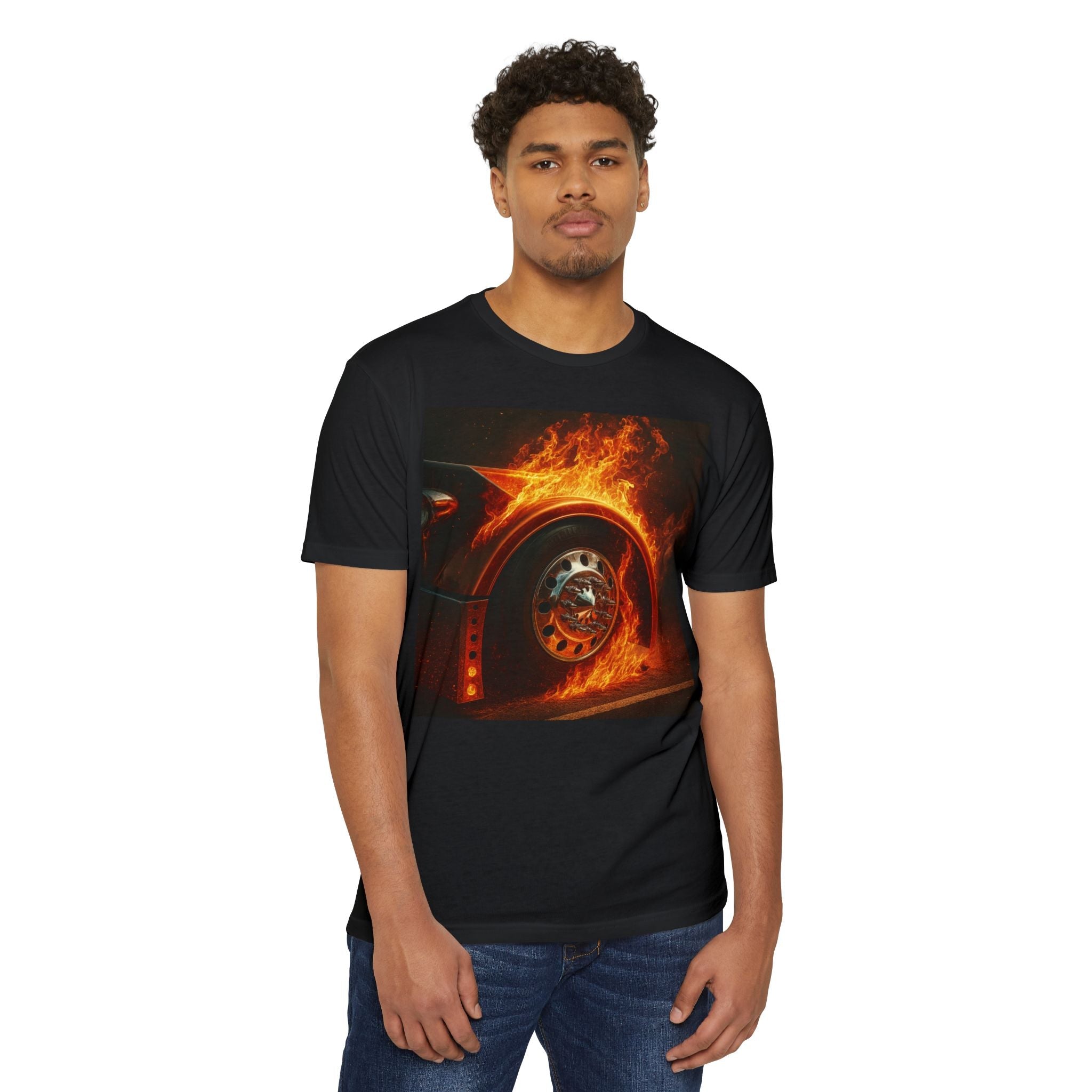 Flaming Fender Graphic T-Shirt – Custom Gear for Truck Lovers - Bad Ass Custom Truck Parts
