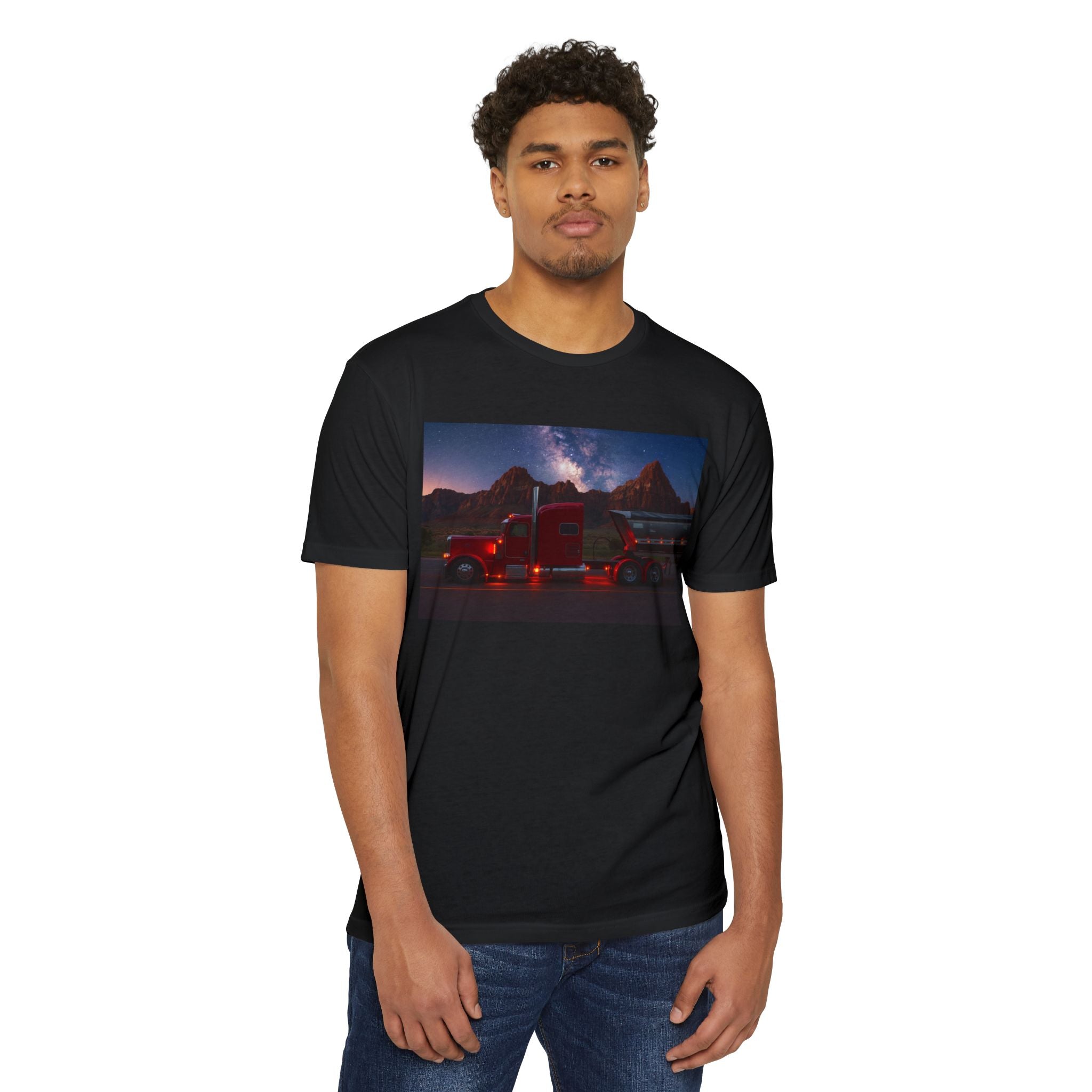Midnight Hauler Tee – Red Rig, Big Sky, No Apologies - Bad Ass Custom Truck Parts