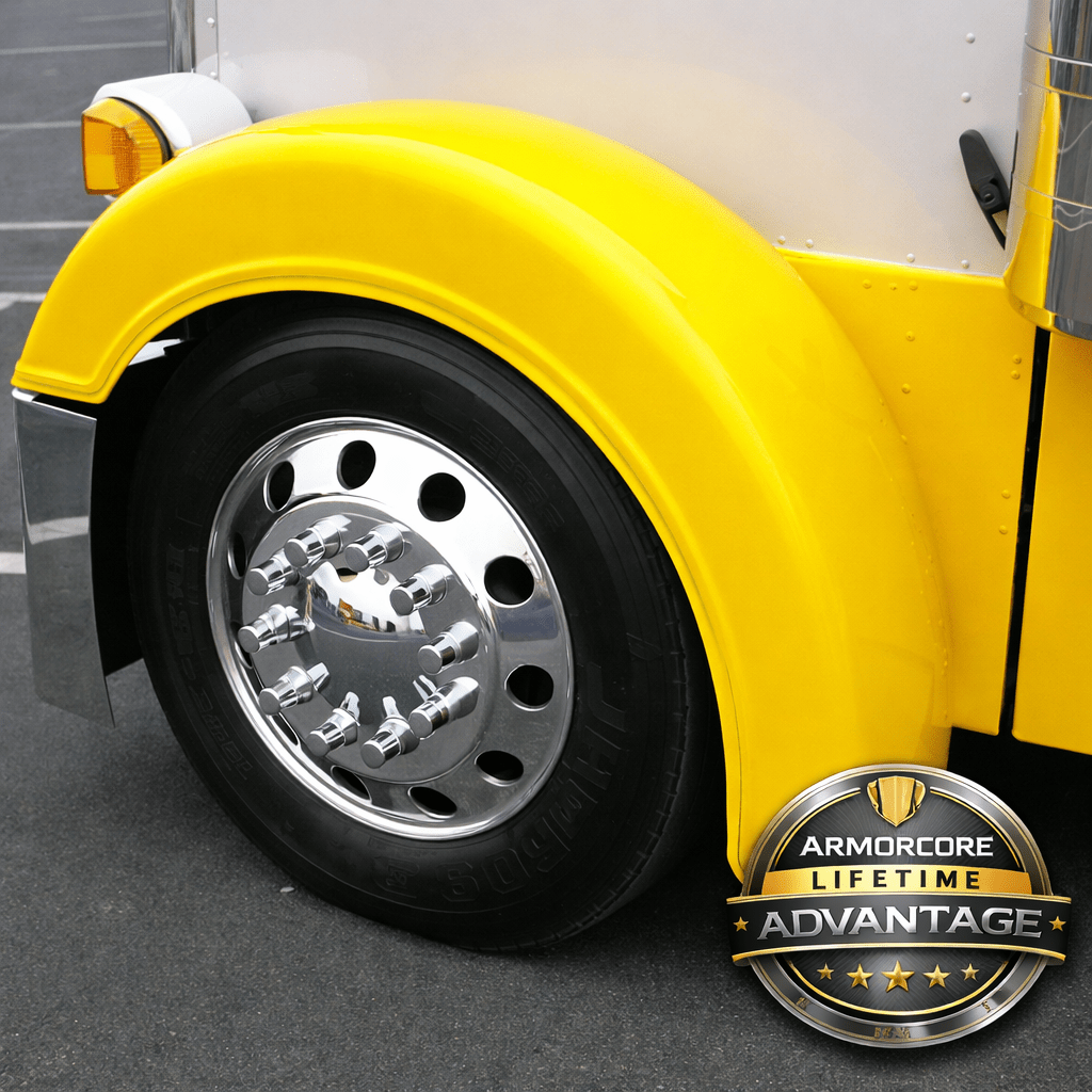 Peterbilt 379 Long 7.5" Sidewall Composite Front Fender Set - Bad Ass Custom Truck Parts