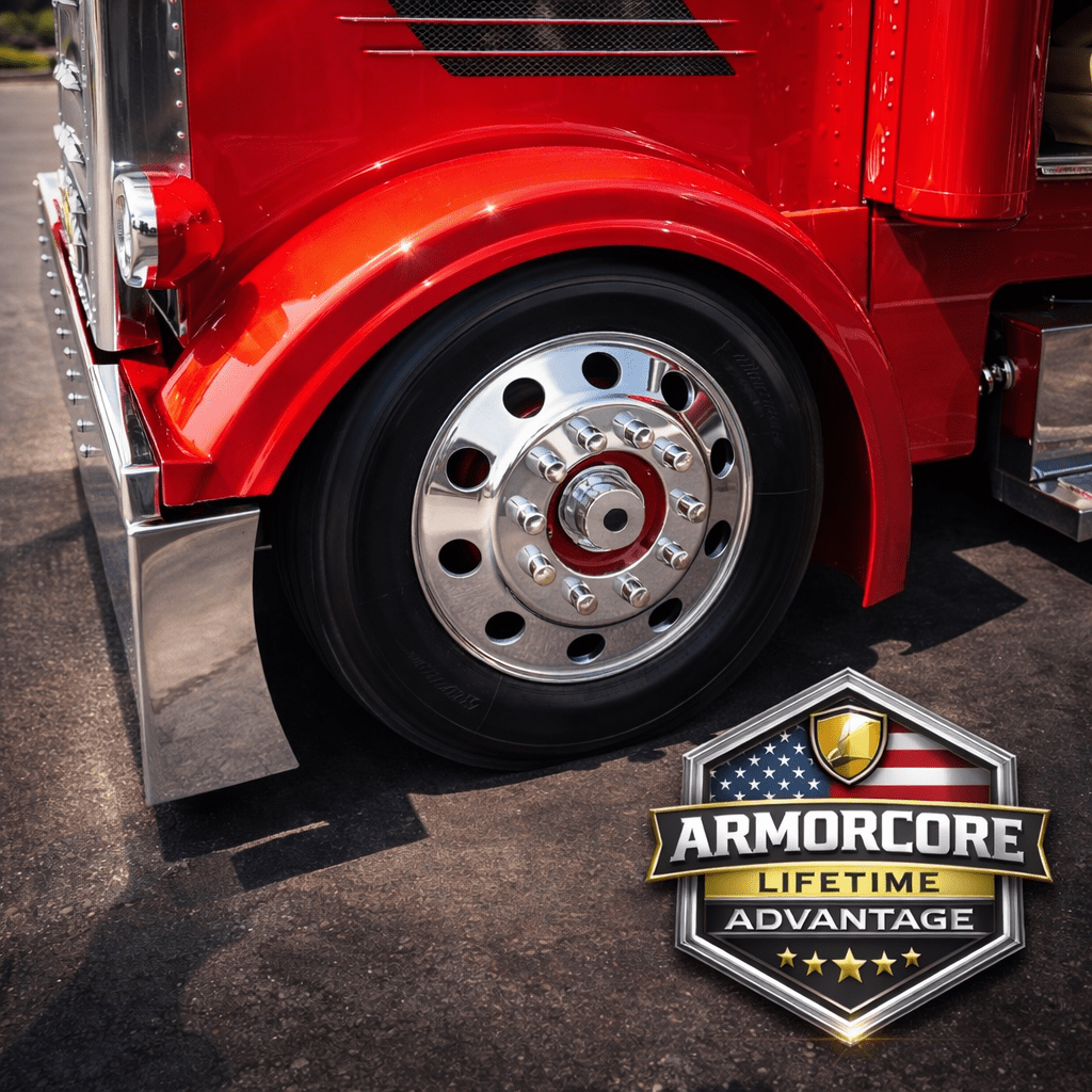 Peterbilt 389 Short 3.5" Sidewall Front Fender Set - Bad Ass Custom Truck Parts