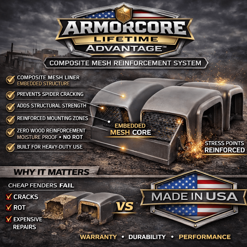 Standard Bad Ass Full Fender Set - 30" - Bad Ass Custom Truck Parts