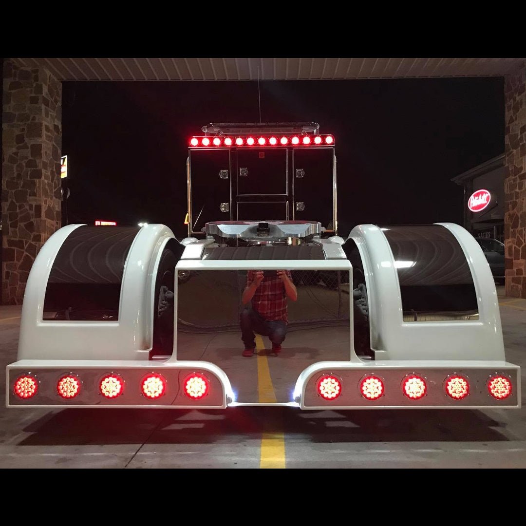 T-001 Universal Rear T-Bar with Integrated Light Enclosures - Bad Ass Custom Truck Parts