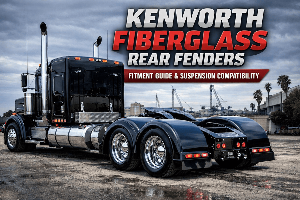 Kenworth Fiberglass Rear Fenders Fitment Guide | W900, T800 | Bad Ass ...