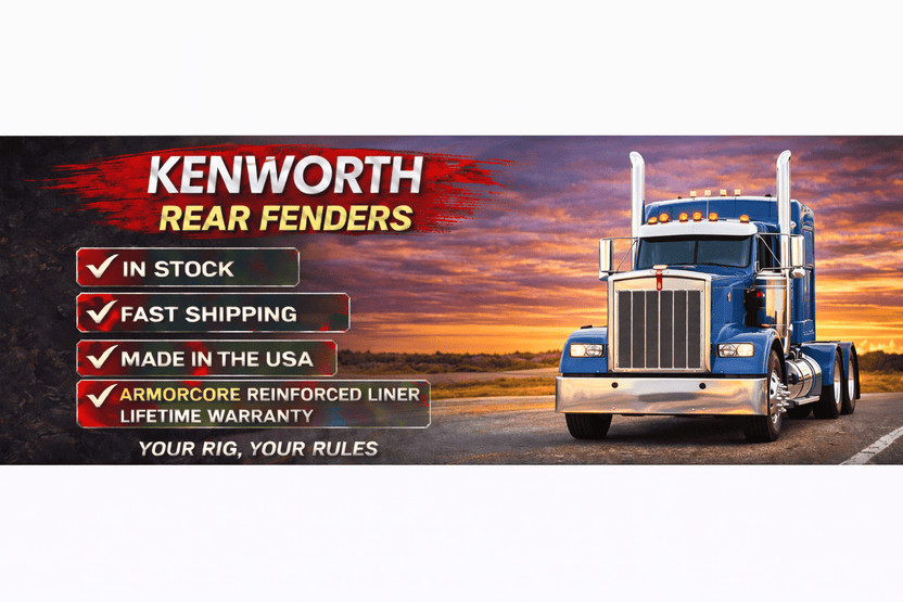 Kenworth Rear Kenworth Rear Fenders | Bad Ass Custom Truck Parts