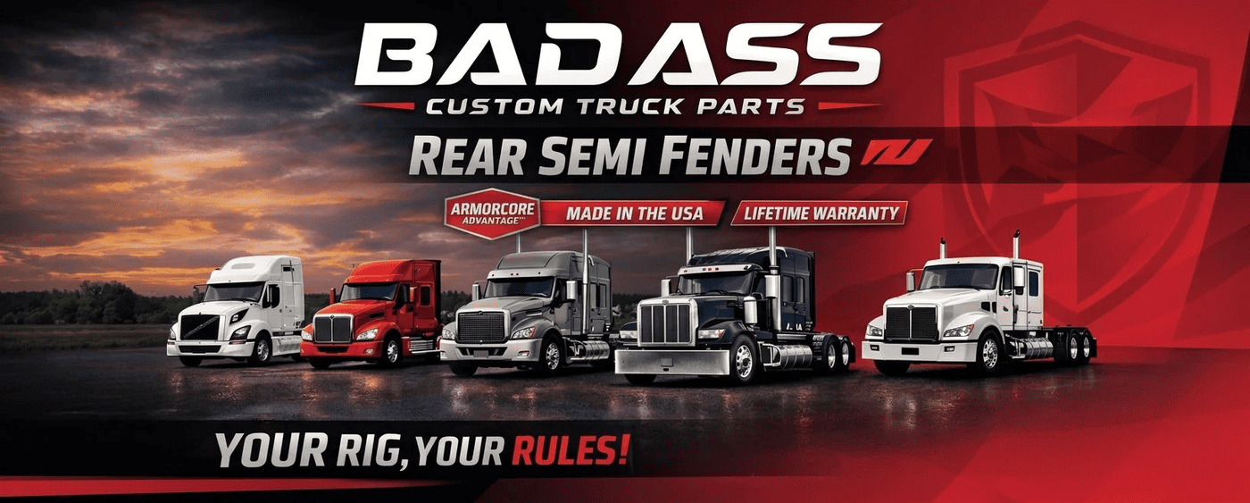 Semi Rear Fenders - Bad Ass Custom Truck Parts