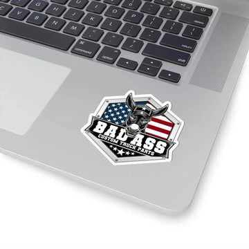 Badass Custom Truck Parts Sticker — American Flag Donkey Decal - Bad Ass Custom Truck Parts