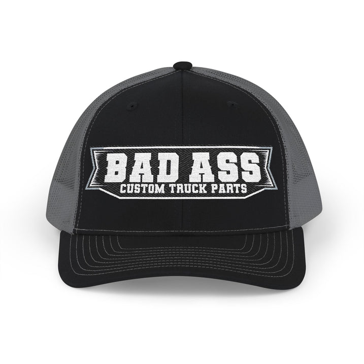 Custom Embroidered Bad Ass Snapback Trucker Cap - Bad Ass Custom Truck Parts