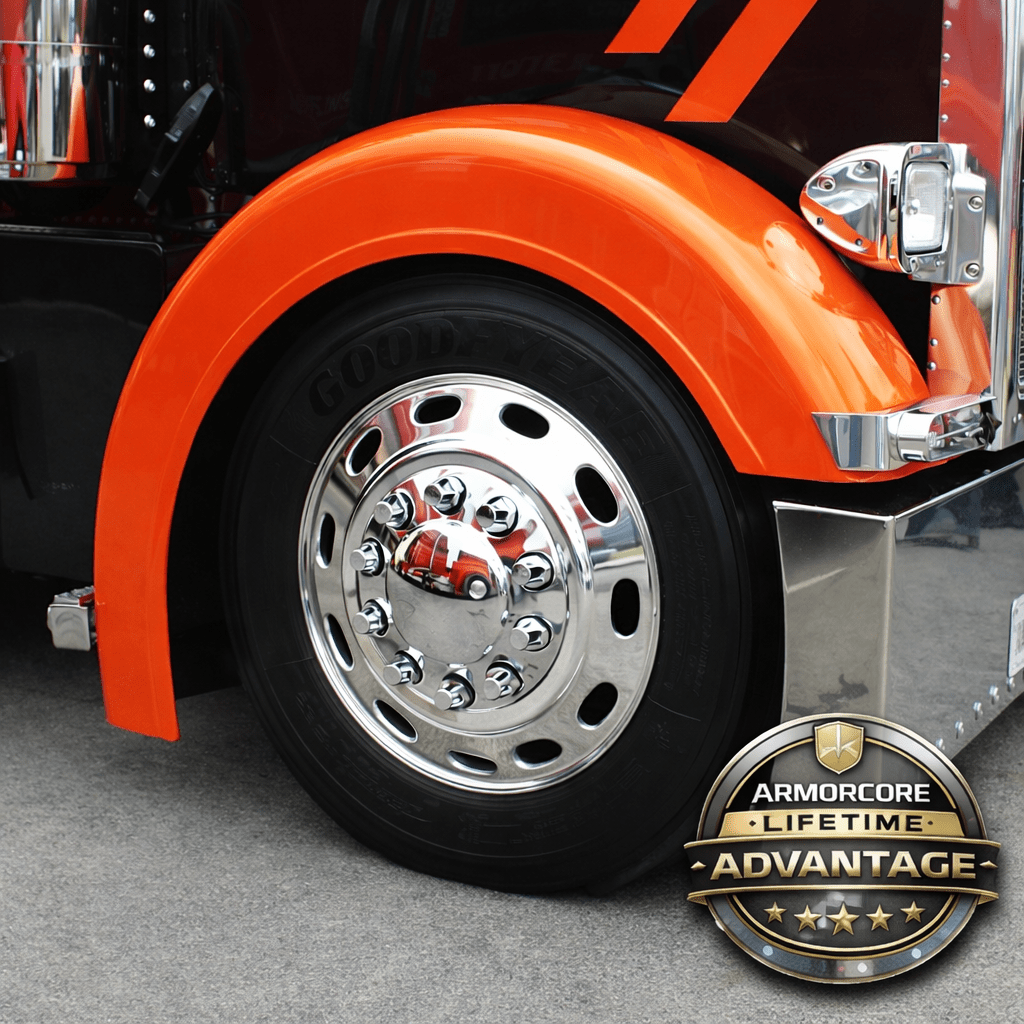 Peterbilt 379 Long 7.5" Sidewall Composite Front Fender Set - Bad Ass Custom Truck Parts