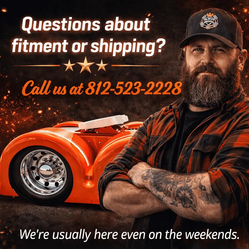 Peterbilt 379 Medium - 4.5" Sidewall Front Fender Set - Bad Ass Custom Truck Parts