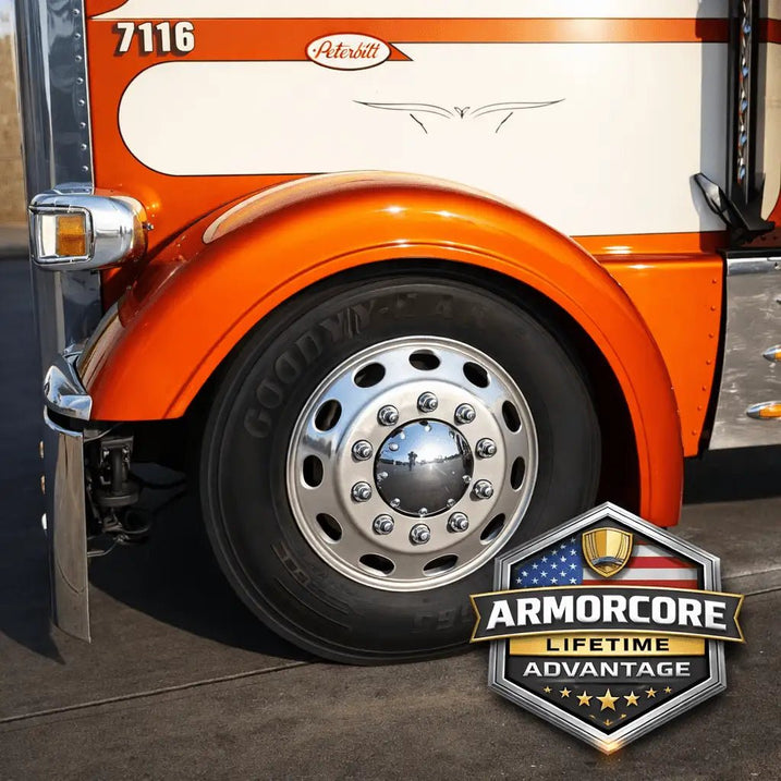 Peterbilt 389 Long 7.5" Sidewall Front Fender Set - Bad Ass Custom Truck Parts