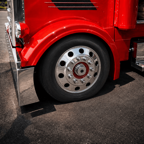 Peterbilt 389 Short 3.5" Sidewall Front Fender Set