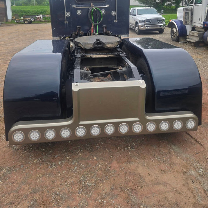 T-003 Universal Rear T-Bar with Integrated Light Enclosures - Bad Ass Custom Truck Parts