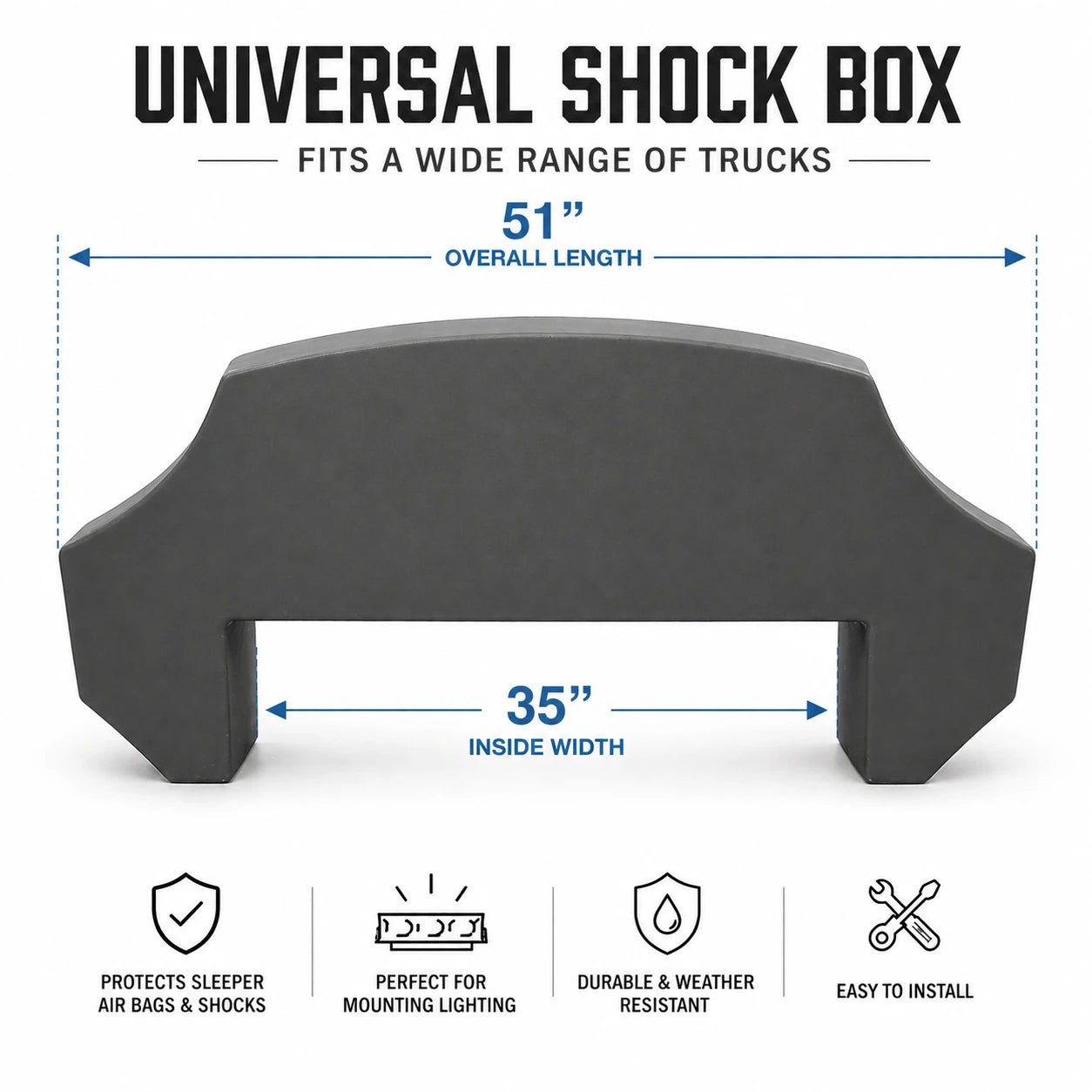 Universal Shock Box - Bad Ass Custom Truck Parts